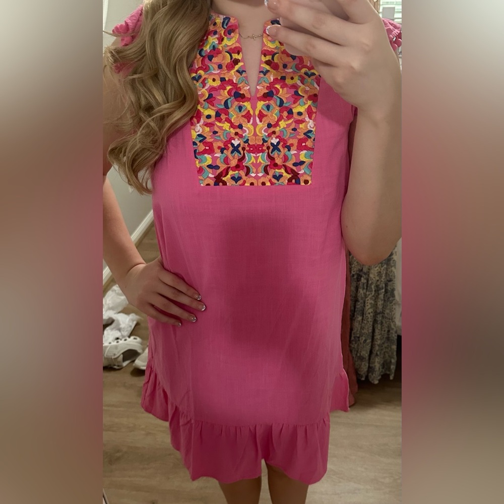 Pink Colourful dress